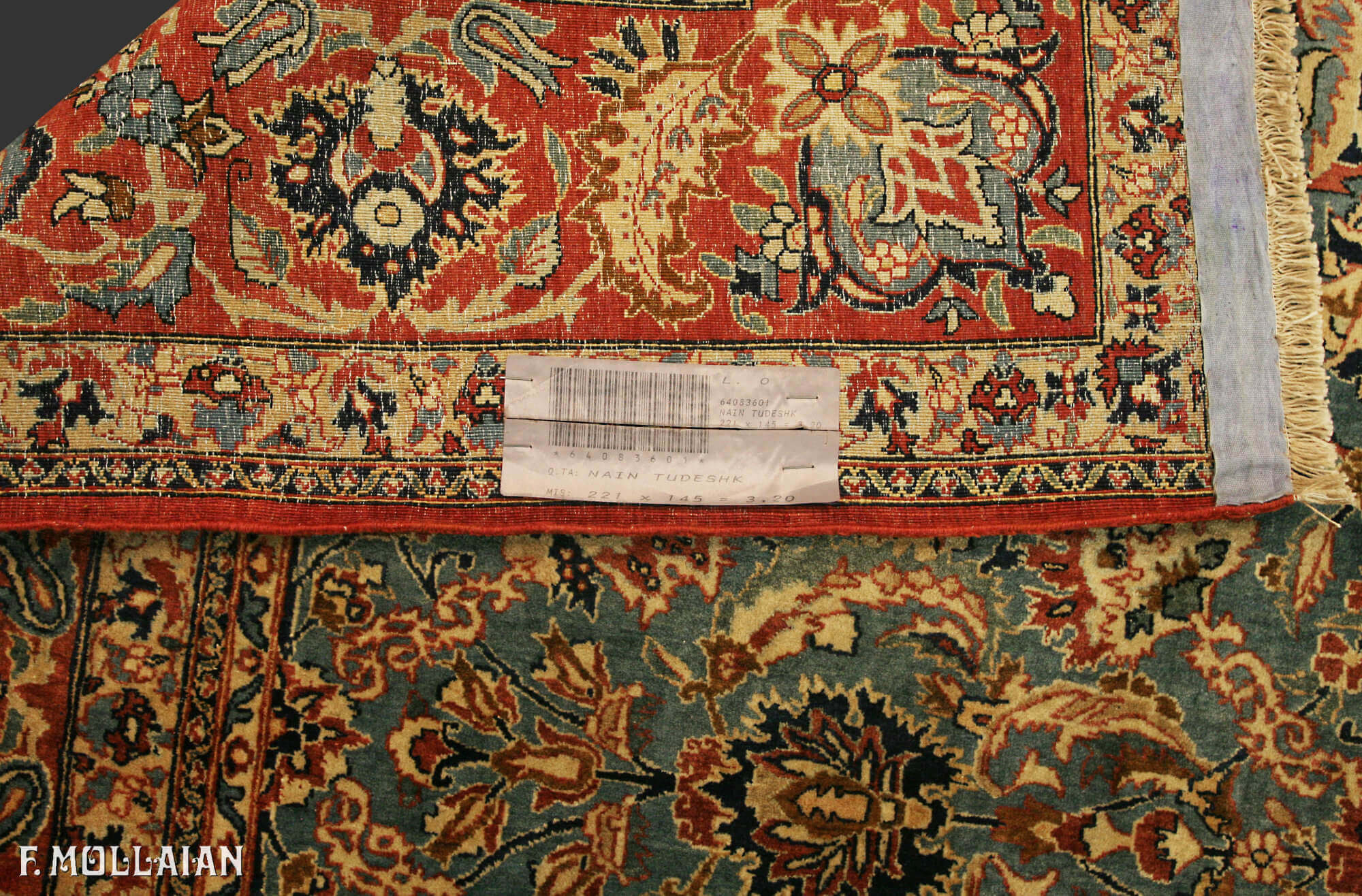 Semi-Antique Persian Nain Tudeshk Rug n°:64083601